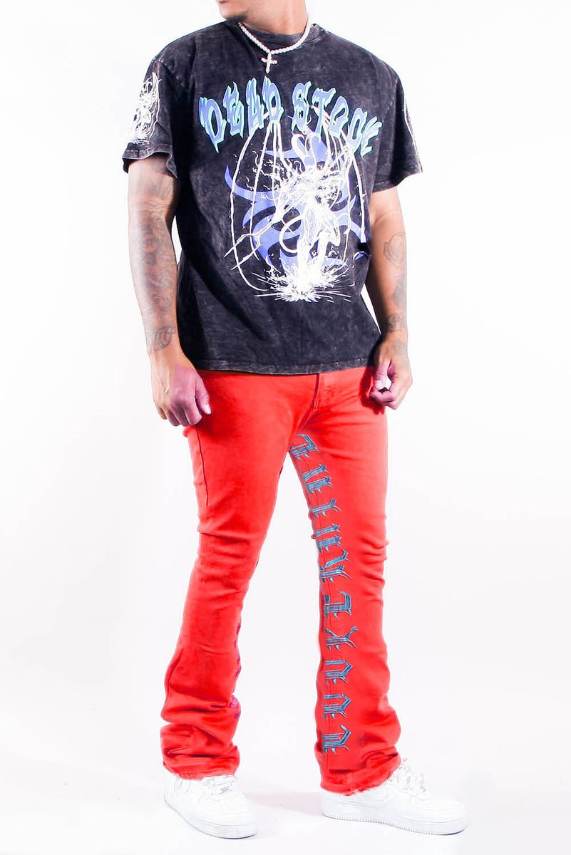 DESERT STACK JEANS RED