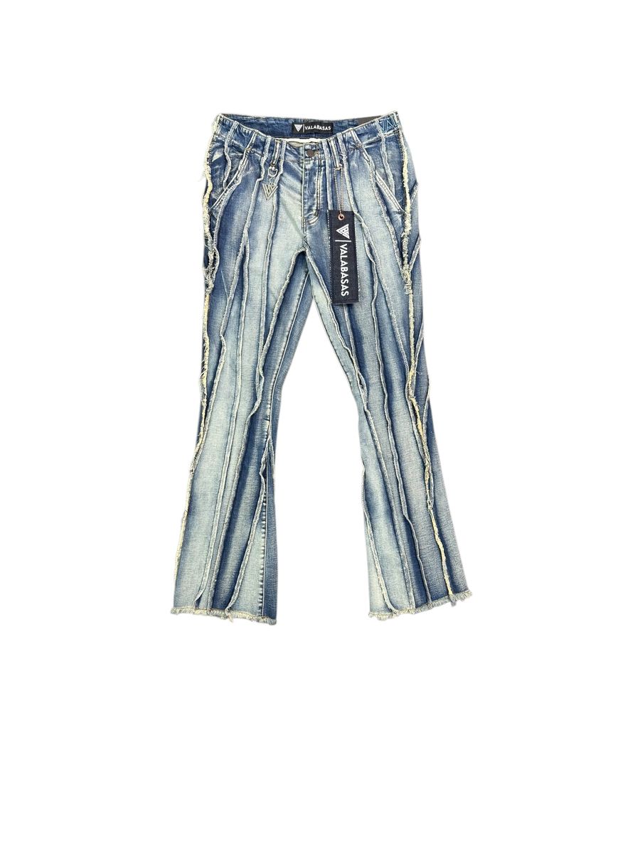 TWISTED" STACKED VINTAGE DENIM