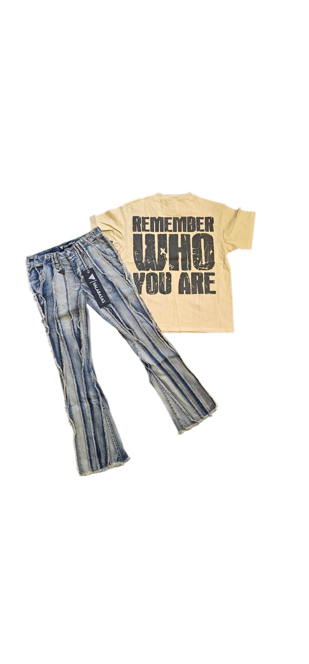 TWISTED" STACKED VINTAGE DENIM