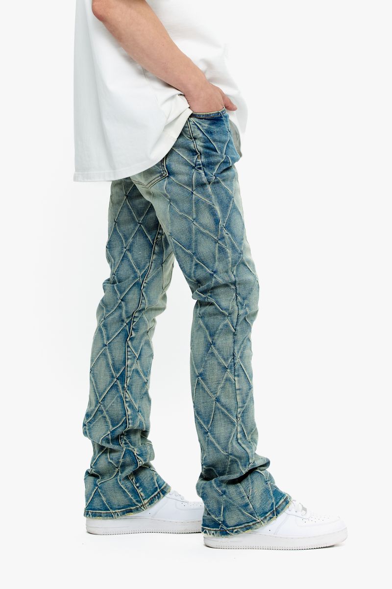 VALABASAS.TIRE LTSTACKED FLARE .VINTAGE BLUE