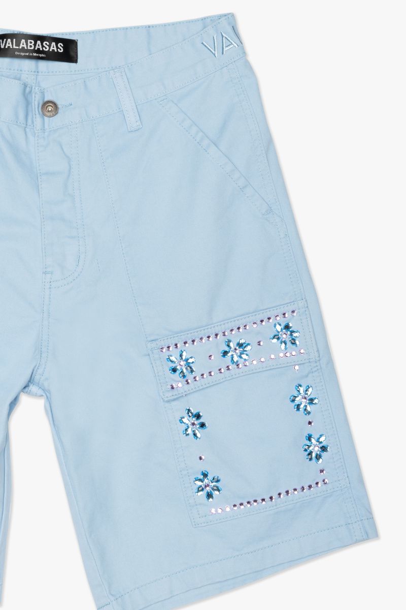 SKY BLUE DENSE" SHORTS