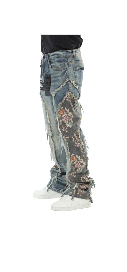 BLUE DENIM TAPESTRY STACK