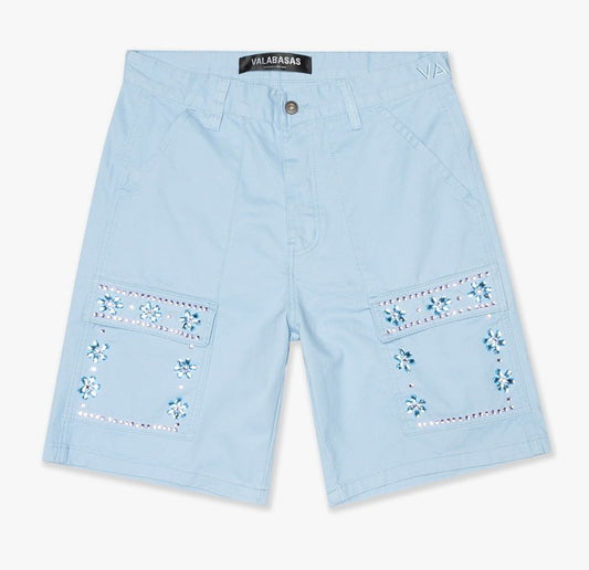 SKY BLUE DENSE" SHORTS