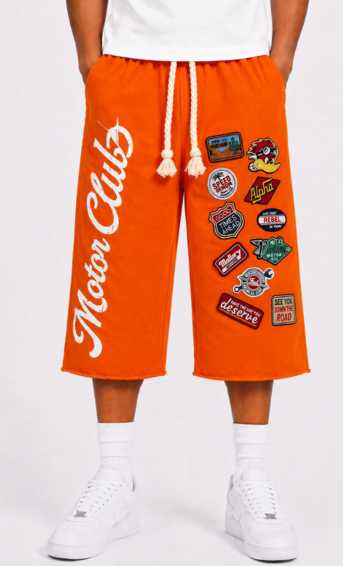 ORANGE 3/4 fashion shorts