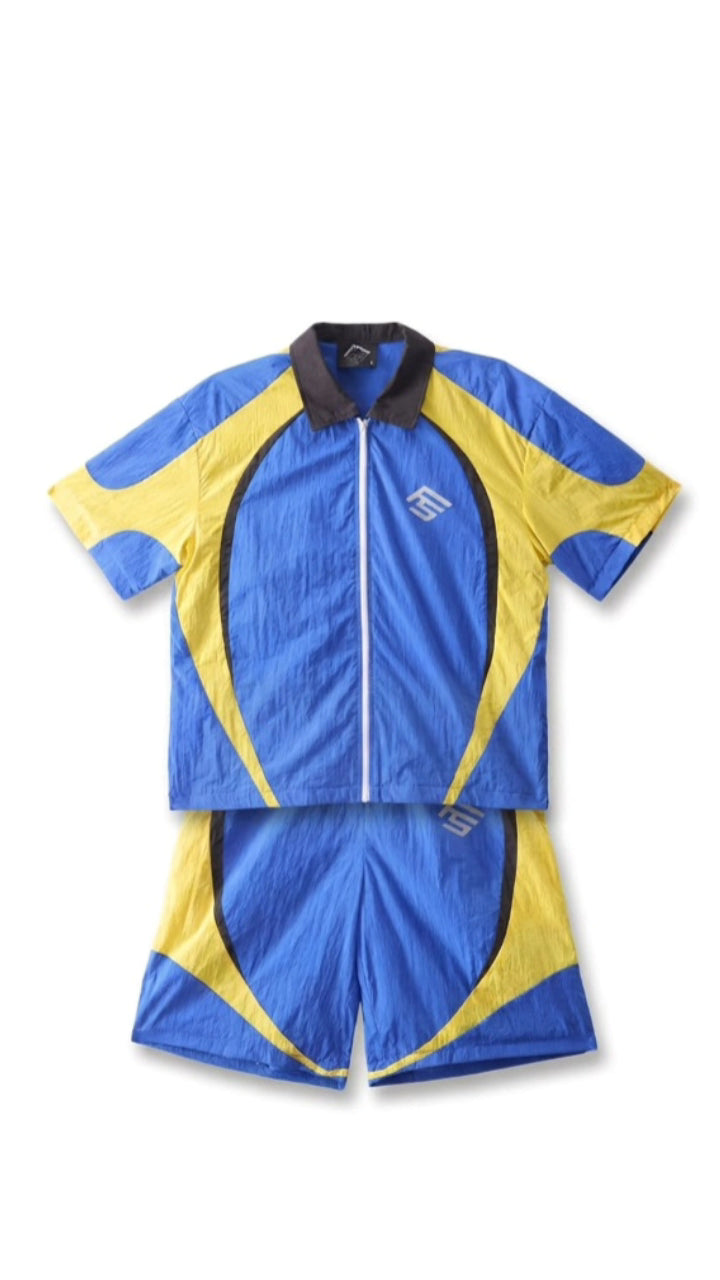 BLUE NYLON REFLECTIVE SET