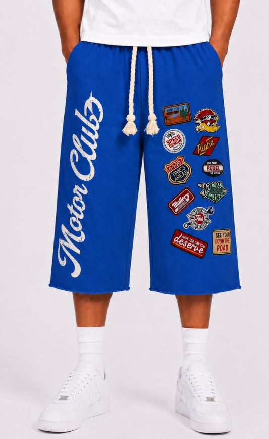 ROYAL BLUE 3/4 fashion shorts