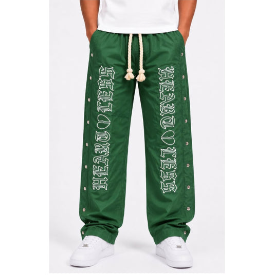 Heartless Nylon Pants -Green