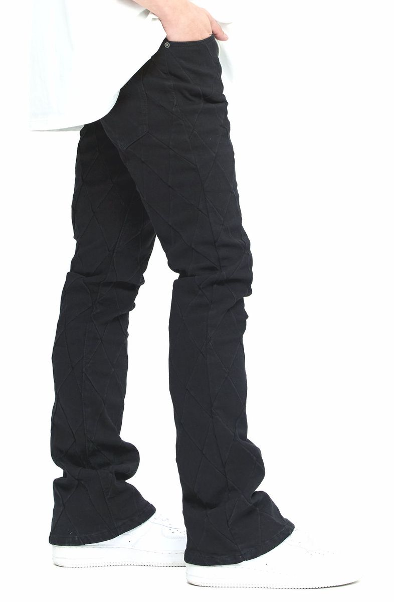VALABASAS.TIRE STACKED FLARE JET BLACK