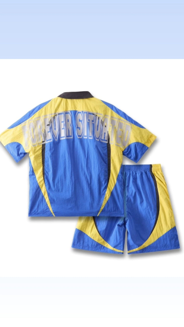BLUE NYLON REFLECTIVE SET