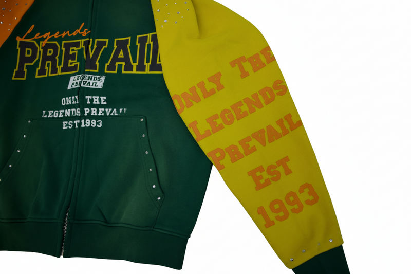 LEGENDS PREVAIL  SWEAT SUITS GREEN/ORANGE/YELLOW