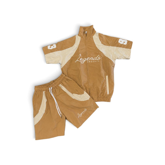 Khaki/Beige Crinkle Set